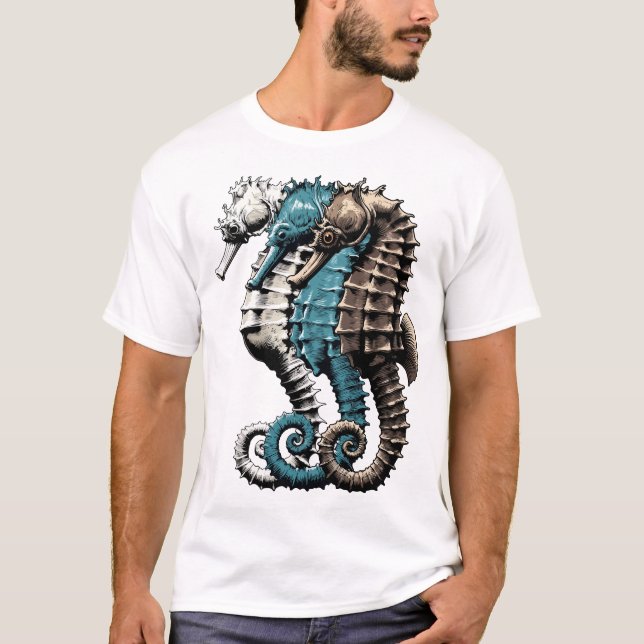sjöhästar t shirt (Framsida)