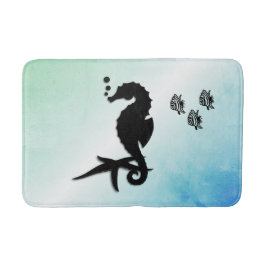 Sjöhästen in i Grönten Badrumsmatta