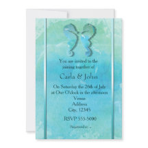 Sjöhästpar Vattenfärg Strand Bröllopsinbjudan