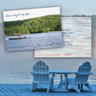 Sjöhus Nytt Adress Foto Tillkännagivande