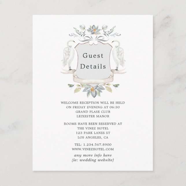 Sjöhustru Crest Gästinformation Tilläggskort (Framsida)