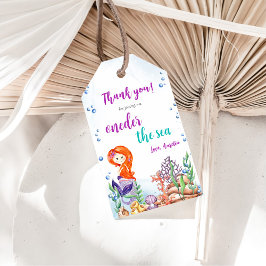 Sjöjungfru 1:a födelsedagen Party Oneder Presentetikett