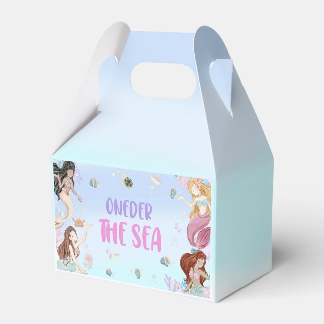 Sjöjungfru 1:a födelsedagsflickan Party Presentaskar (Framsidan Sidan)