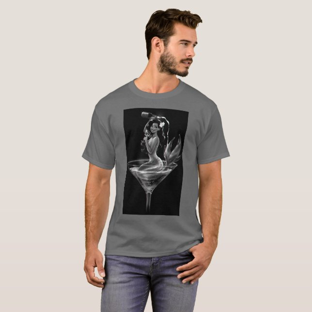 Sjöjungfru 2017 för nytt år tee shirt (Hel framsida)