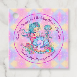 Sjöjungfru 2:a födelsedag Ändra text anpassa Gåvor Etiketter