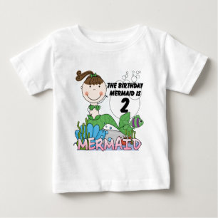 Sjöjungfru 2:a födelsedagskjortor och gåvor t-shirt