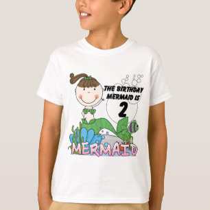 Sjöjungfru 2:a födelsedagskjortor och gåvor t-shirt