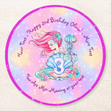 Sjöjungfru 3:e födelsedag Ändra text anpassa