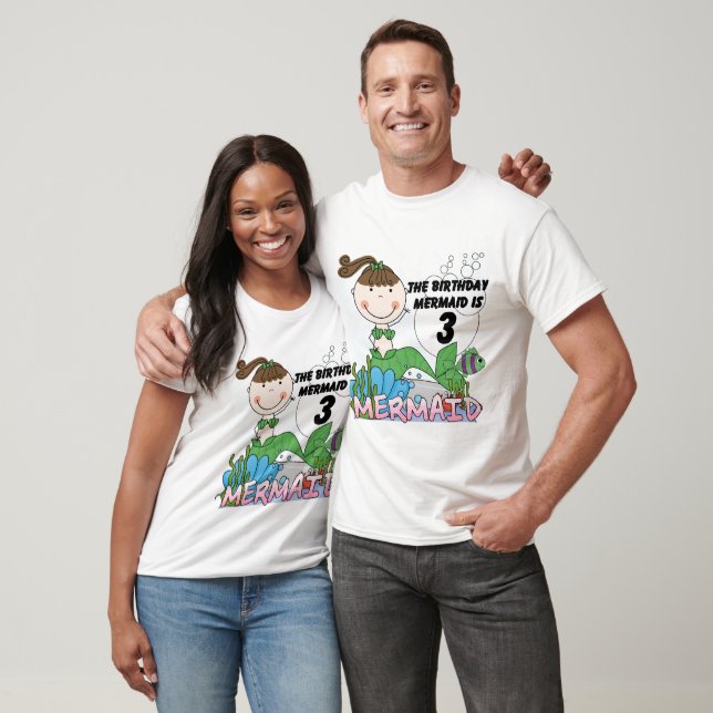 Sjöjungfru 3:e födelsedagskjortor och gåvor tee (Unisex)