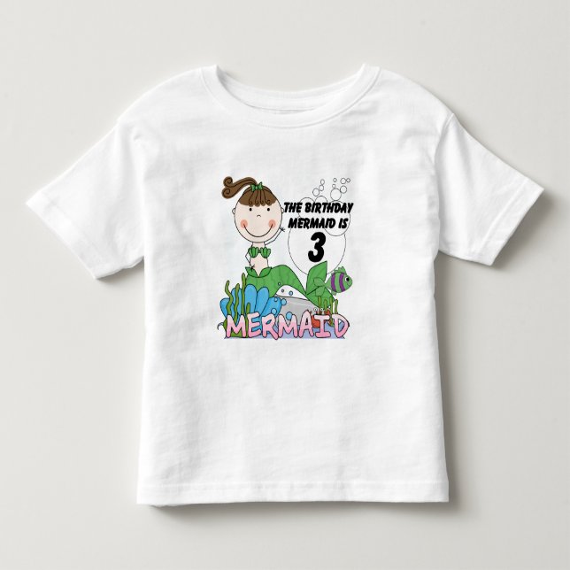 Sjöjungfru 3:e födelsedagskjortor och gåvor tee shirt (Framsida)