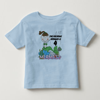 Sjöjungfru 4e födelsedagen T-tröjor och presenter T-shirt