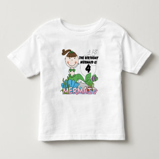 Sjöjungfru 4e födelsedagen T-tröjor och presenter T-shirt
