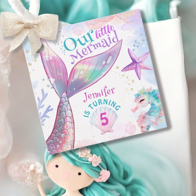 Sjöjungfru 5:e födelsedag under Sjöjungfrun för Ro Gåvor Etiketter (Skapare uppladdad)