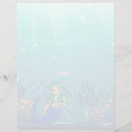 Sjöjungfru - 8,5 tum x 11 tum Lakan