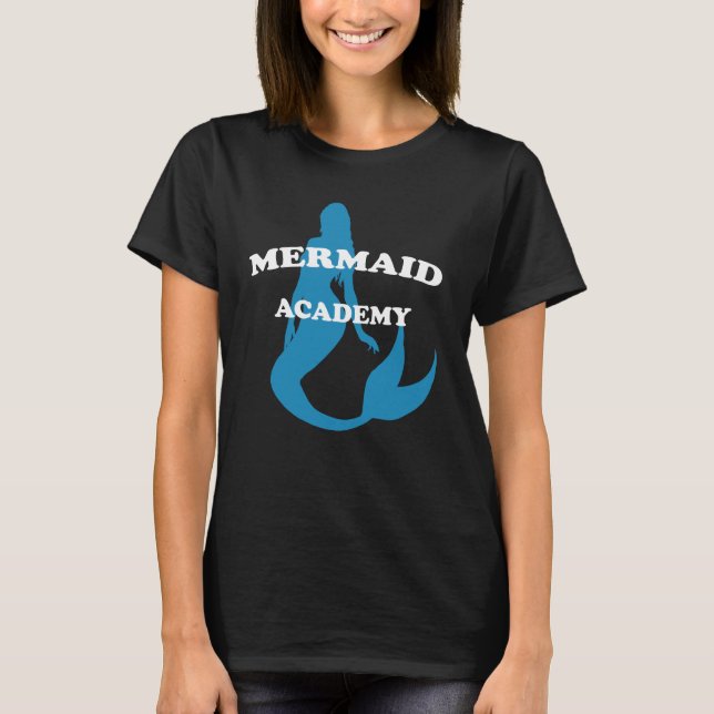 Sjöjungfru Academy Mörk Tee Shirt (Framsida)