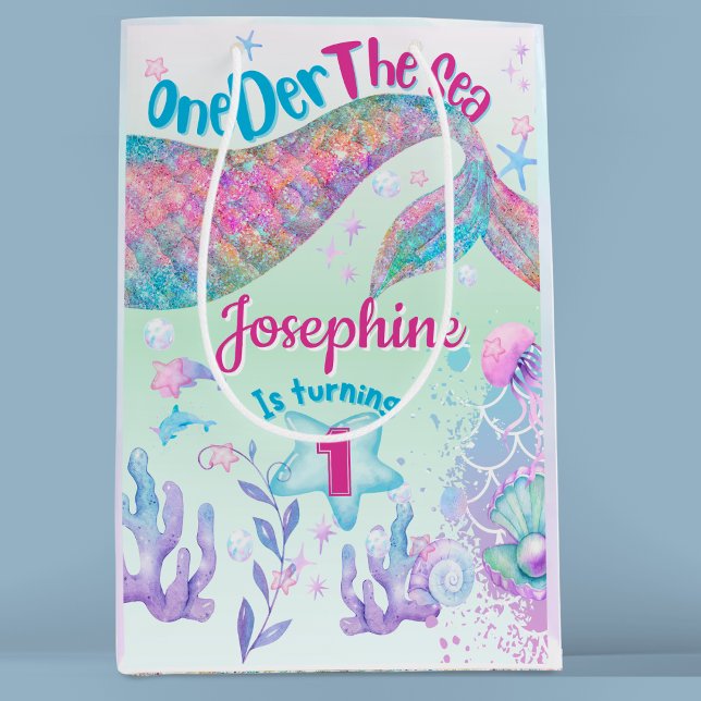 Sjöjungfru akvarell första födelsedag (Skapare uppladdad)