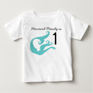 Sjöjungfru Anpassade 1:a födelsedag Tshirt Tröja