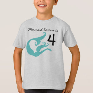 Sjöjungfru Anpassade 4e födelsedagen Tshirt Tröja