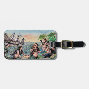 Sjöjungfru Antique Magic Nautical Ocean Bagagebricka