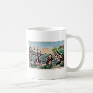 Sjöjungfru Antique Magic Nautical Ocean Kaffemugg