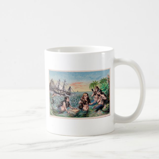 Sjöjungfru Antique Magic Nautical Ocean Kaffemugg (Höger)