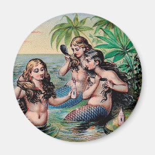 Sjöjungfru Antique Magic Nautical Ocean Magnet