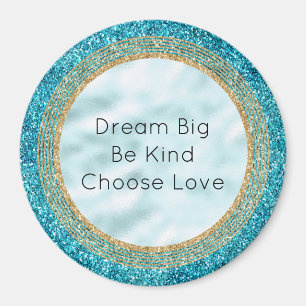 Sjöjungfru Aqua Glitz Glitter Magnet