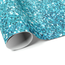 Sjöjungfru Aqua Glitz Glitter Presentpapper