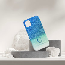 Sjöjungfru Aqua Teal Blue Ombre Gnistra Glitter
