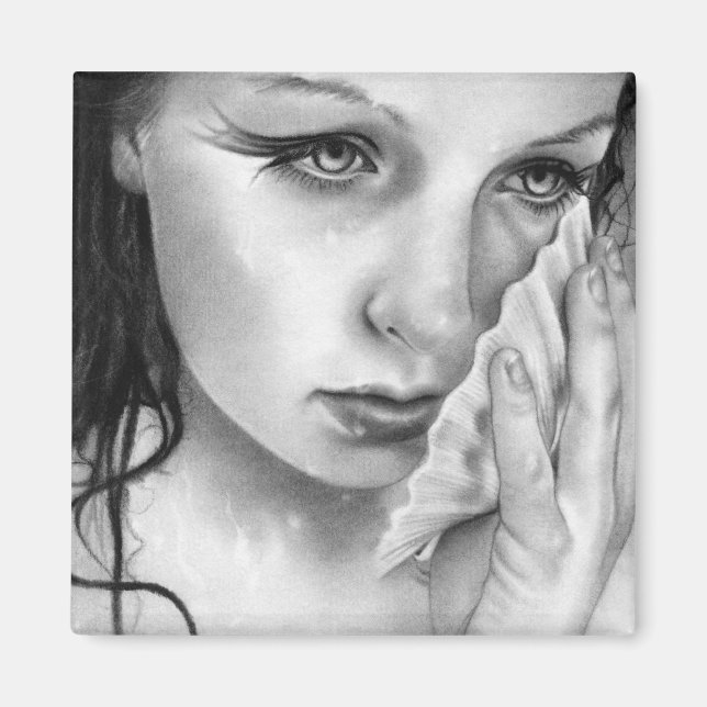 Sjöjungfru Aquamarine Magnet (Framsidan)