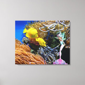 Sjöjungfru av Berömden i världen. Canvastryck