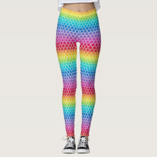 Sjöjungfru av färgpigment av regnbåge leggings