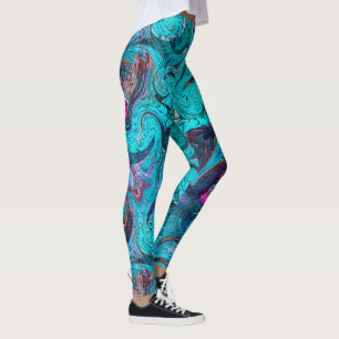 Sjöjungfru av färgstark Abstrakt Mosaic eller Drag Leggings