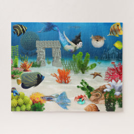 Sjöjungfru av havsfisk Ariel Underwater Life Pussel