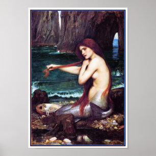 Sjöjungfru av John Waterhouse Poster