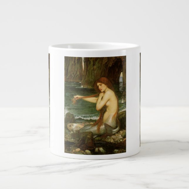 Sjöjungfru av John William Waterhouse Jumbo Mugg (Framsidan)
