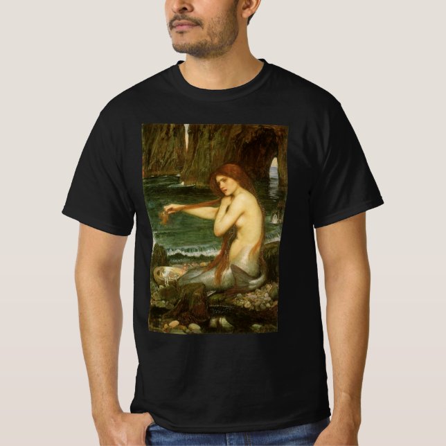 Sjöjungfru av John William Waterhouse T-shirt (Framsida)