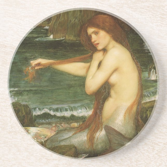 Sjöjungfru av John William Waterhouse Underlägg (Framsidan)