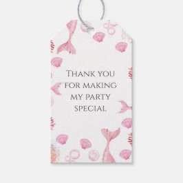 Sjöjungfru av korall Rosa, Födelsedagsfest Presentetikett