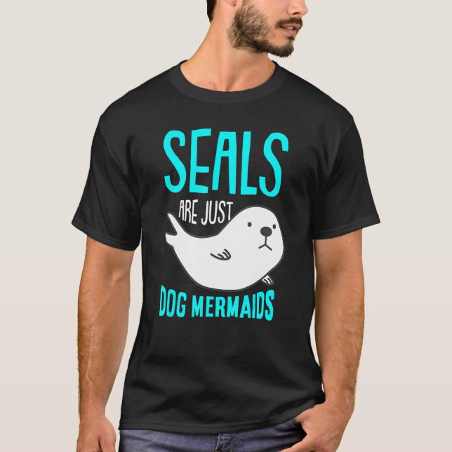 Sjöjungfru av säldjur Nicefördraget Cute Seal T Shirt (Framsida)
