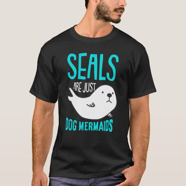Sjöjungfru av säldjur Nicefördraget Cute Seal T Shirt (Framsida)
