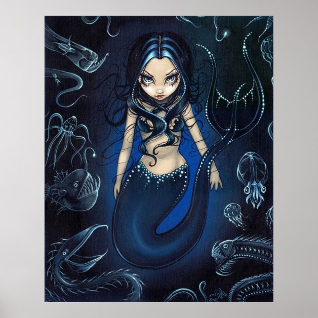 Sjöjungfru av zona Deep ART PRINT abyssal Poster (Framsidan)