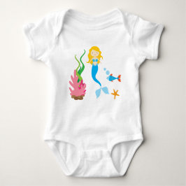 Sjöjungfru Baby Bodydräkt Tutu Tee Shirt