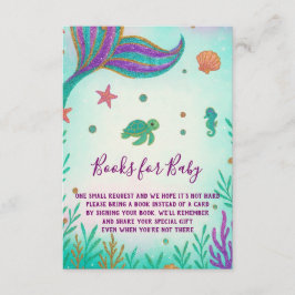 Sjöjungfru Baby Shower Bokar för baby Tilläggskort