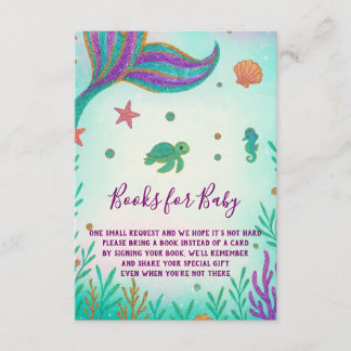 Sjöjungfru Baby Shower Bokar för baby Tilläggskort