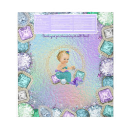 Sjöjungfru Baby Shower Candy Pub Wrapper Anteckningsblock