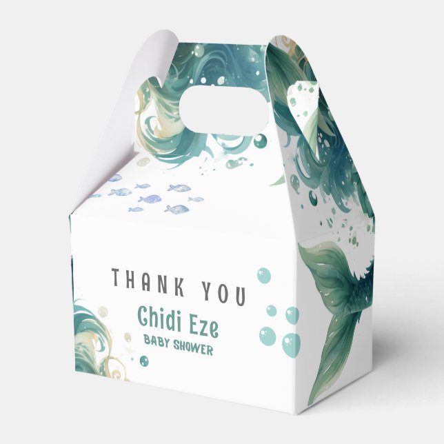 Sjöjungfru Baby Shower Colorful Jellyfish Watercol Presentaskar (Framsidan Sidan)