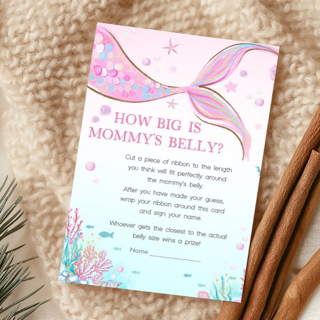 Sjöjungfru Baby Shower Hur Stor Är Mammans Mage Sp (Under the Sea Baby Shower How Big Is Mommy's Belly Game)