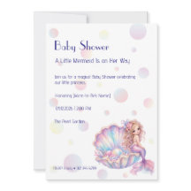 Sjöjungfru Baby Shower Inbjudan – En Liten Sjöjung