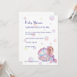Sjöjungfru Baby Shower Inbjudan – En Liten Sjöjung
